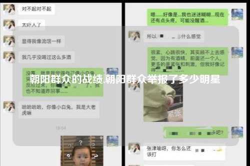 朝阳群众的战绩,朝阳群众举报了多少明星
